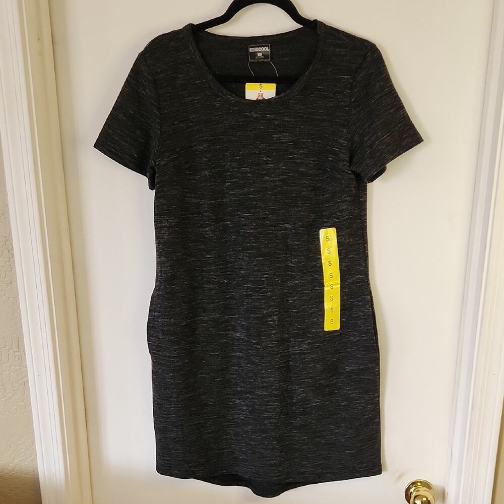NWT 32 Degrees Black and Gray Sheath Mini Dress